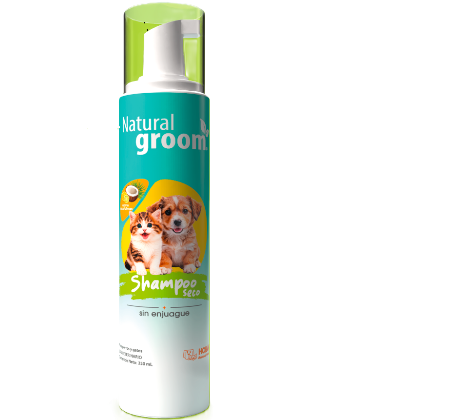 Natural Groom Shampoo Seco 250 mL ( Perros y Gatos )